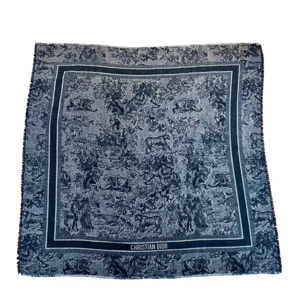 Estola Dior Toile de Jouy Sauvage Azul Navy